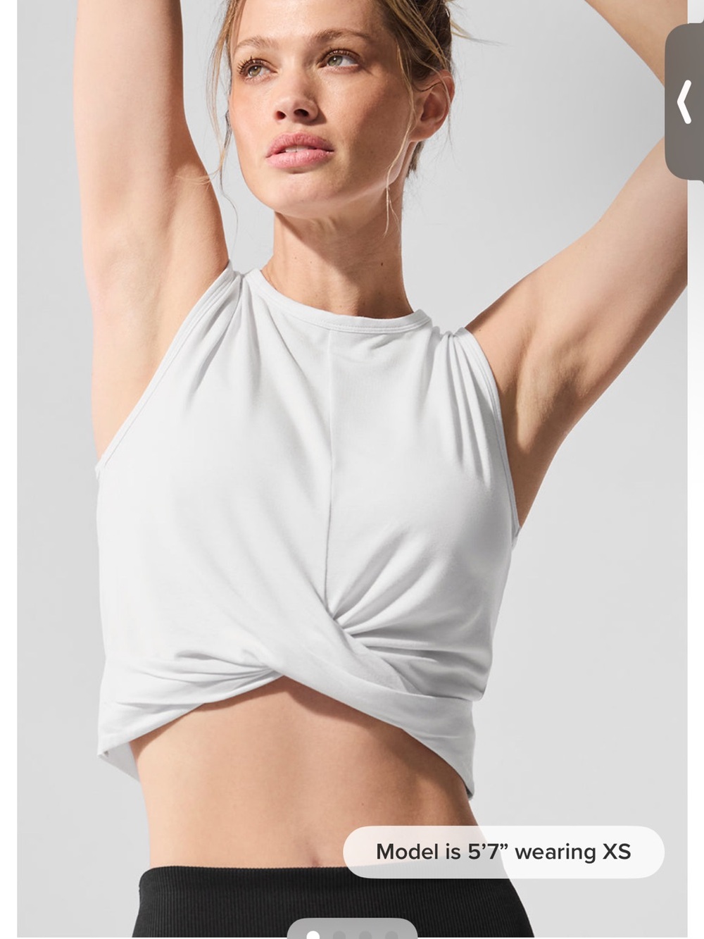 Alo Women’s Charcoal Gray Cover Tank Top Size Small Tiny Flaw